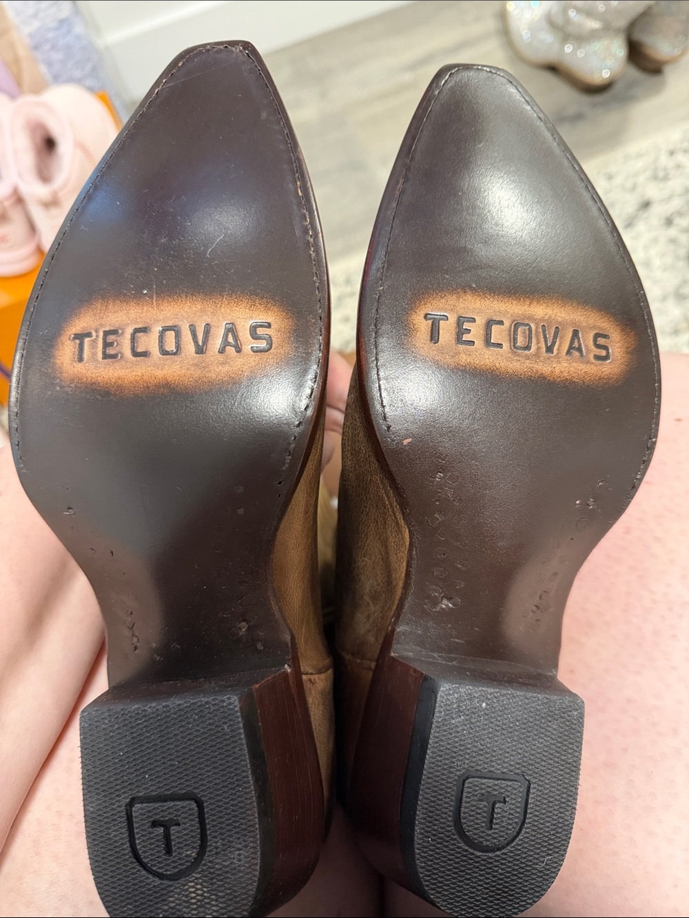 Tecovas The Annie Goat Leather Tall Western Boots Women’s Size 10B - Picture 8 of 9